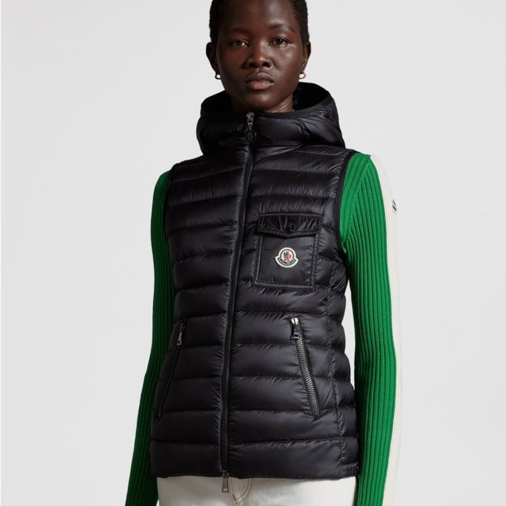 Moncler Shiny Black Puffer Vest